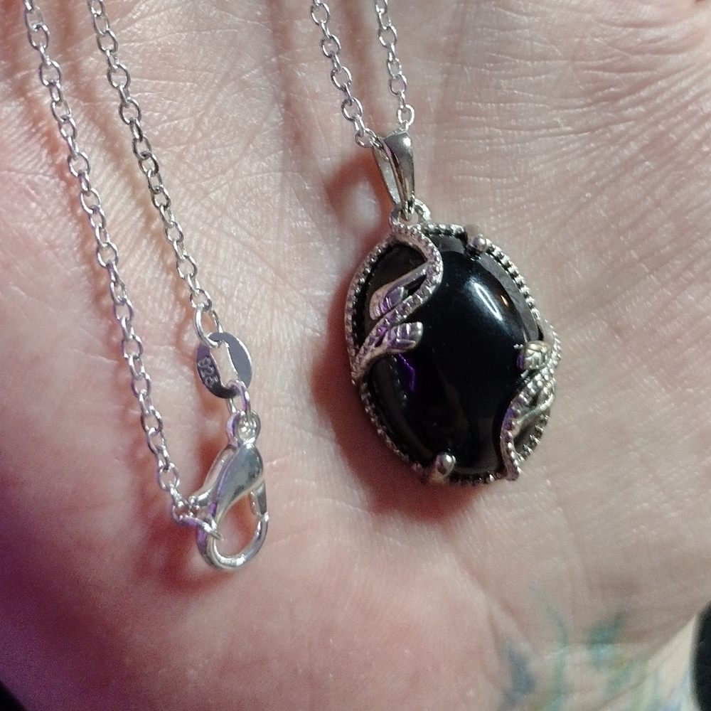 925 Silver Floral Vine Pendant Necklace